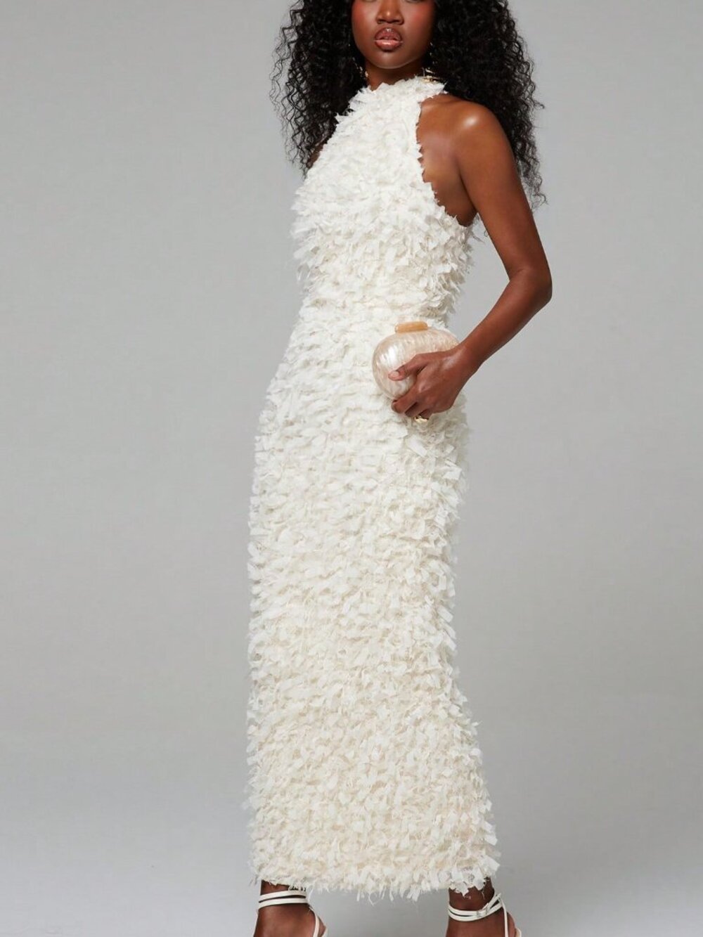 Apricot Elegant Women's Appliques Bodycon Dress - Picture 4 of 7